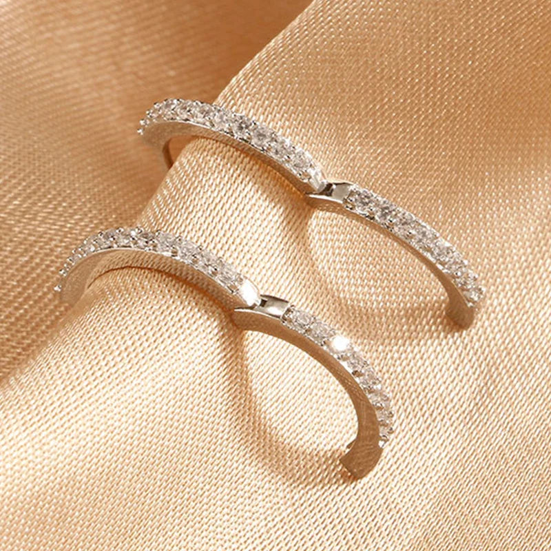 Elegant Crystal Huggie Earrings