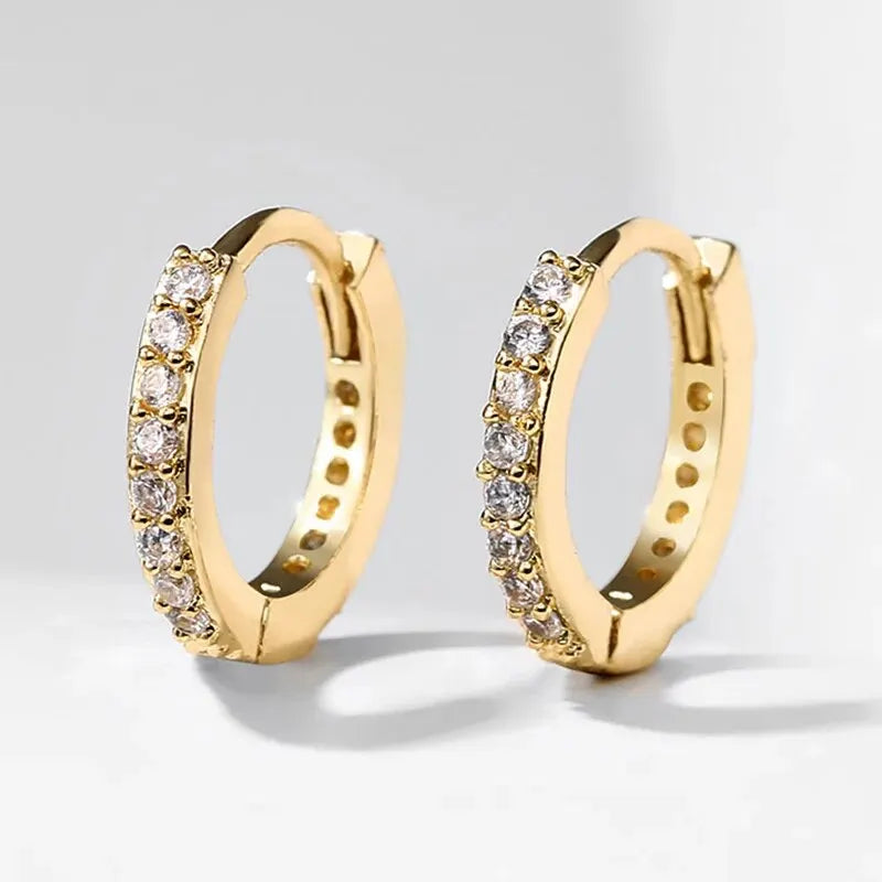 Elegant Crystal Huggie Earrings