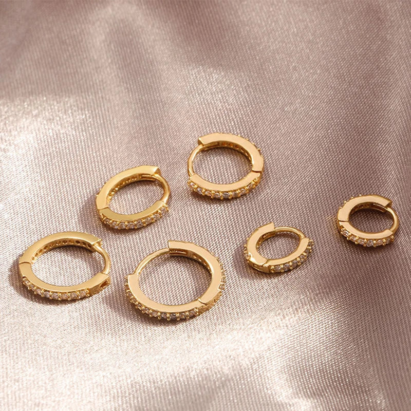 Elegant Crystal Huggie Earrings