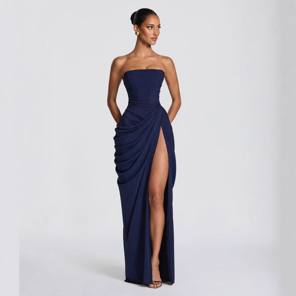 Elegant Maxi Dress with Suspenders